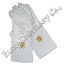 Masonic Regalia Hands Embroidery Gloves